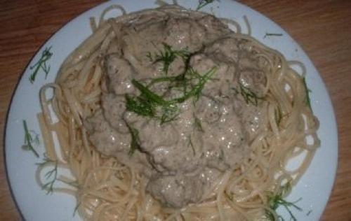 Печень, тушеная в сметане. 05 Печень, тушеная в сметане. 05