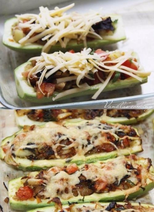 Запеченные кабачки.  Ингредиенты: