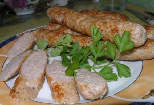 Домашние куриные колбаски. Домашние куриные колбаски.