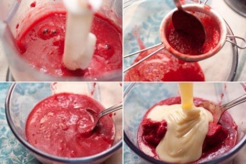 Сливочное малиновое мороженое. 01 Сливочное малиновое мороженое. 01