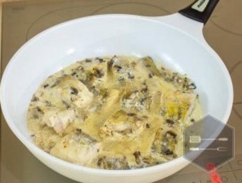 Cудак с грибами и сливками. 07