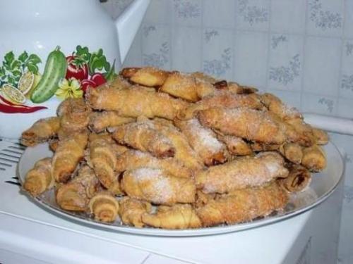 Рогалики творожные рассыпчатые.