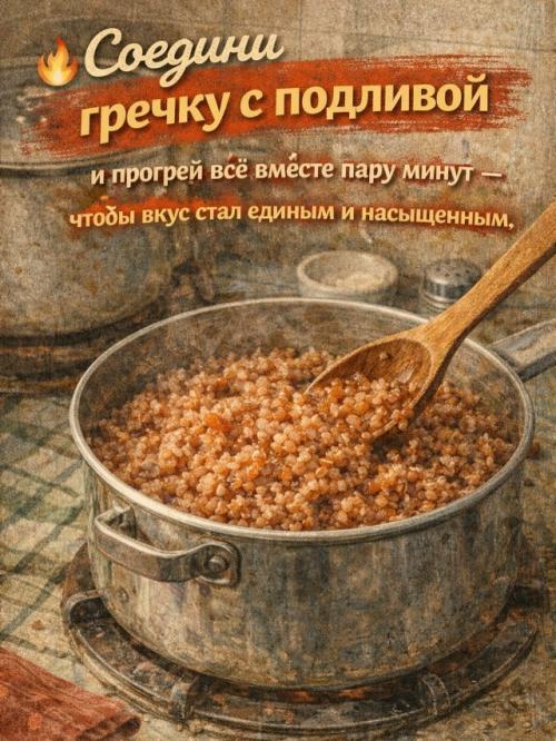 Та самая гречка с подливой - вкус, который помнят все. 02