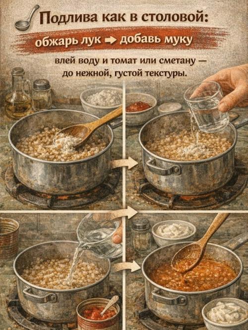 Та самая гречка с подливой - вкус, который помнят все. 03