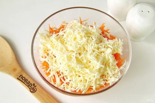 Салат Рыжик с морковью и сыром. 03