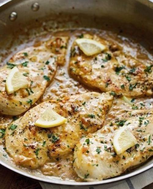 Курица в лимонно - сливочном соусе. 03 Курица в лимонно - сливочном соусе. 03