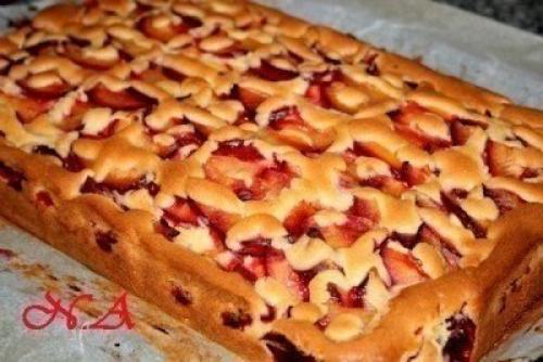 Пирог сливово - персиковый. 07 Пирог сливово - персиковый. 07