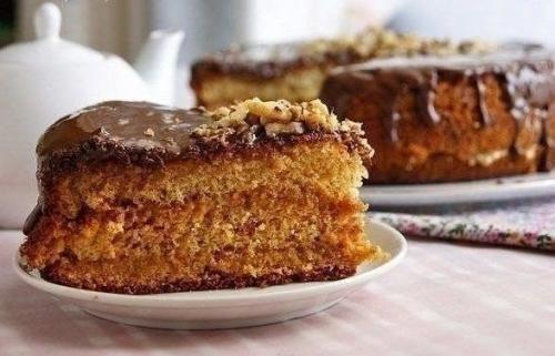 Очень вкусный нежный медовый бисквит. 02 Очень вкусный нежный медовый бисквит. 02