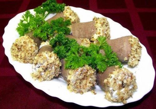 Рулетики из языка. Рулетики из языка.