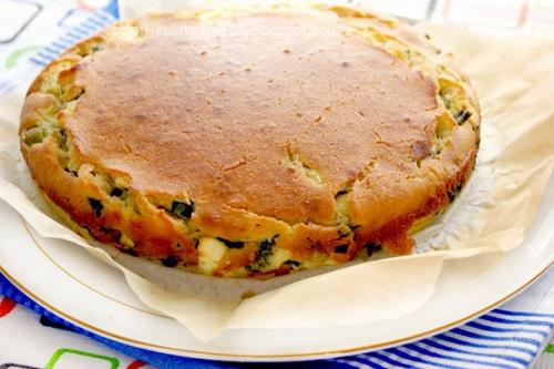 Быстрый (заливной) пирог с зелёным луком и яйцом. 06 Быстрый (заливной) пирог с зелёным луком и яйцом. 06