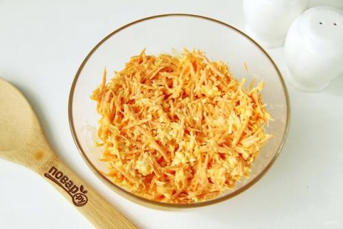 Салат Рыжик с морковью и сыром. 05