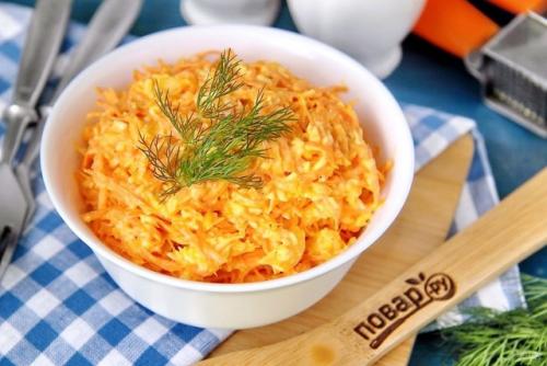 Салат Рыжик с морковью и сыром. 06