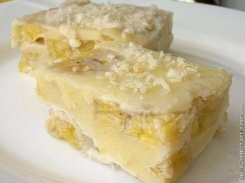 Банановый пудинг.  Ингредиенты на 4 порции: