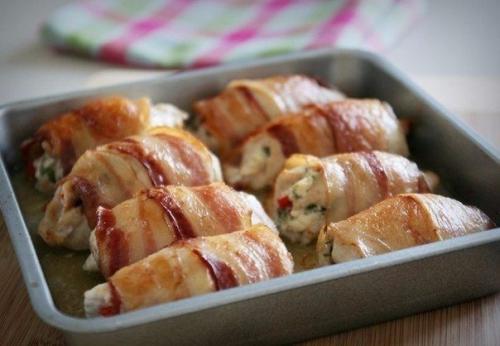 Куриные рулетики в беконе. 07 Куриные рулетики в беконе. 07