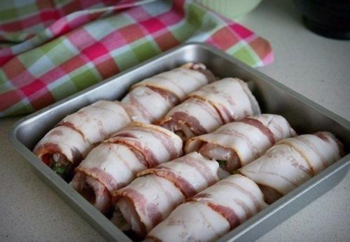 Куриные рулетики в беконе. 06 Куриные рулетики в беконе. 06