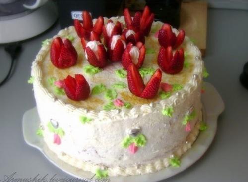 Высокий, нежный бисквит для торта (без духовки). 09 Высокий, нежный бисквит для торта (без духовки). 09