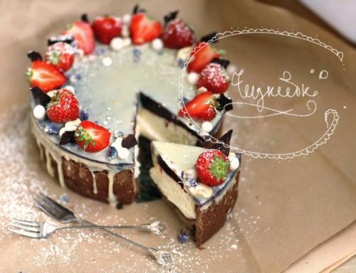 Чизкейк с ежевичным желе. 01 Чизкейк с ежевичным желе. 01