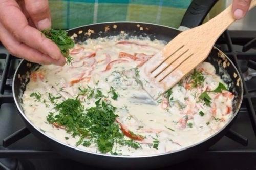 Куриное Филе в сливках с перцем. 09