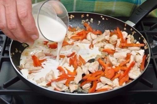 Куриное Филе в сливках с перцем. 08