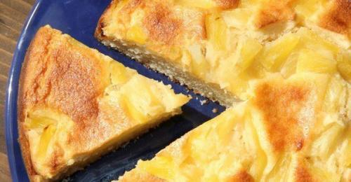 Творожный пирог с ананасами. Творожный пирог с ананасами.