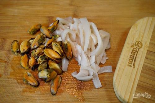 Пенне ригате с кальмарами и мидиями. 01 Пенне ригате с кальмарами и мидиями. 01