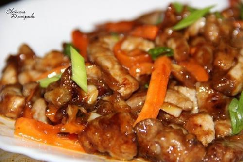 Свинина острая по-китайски.