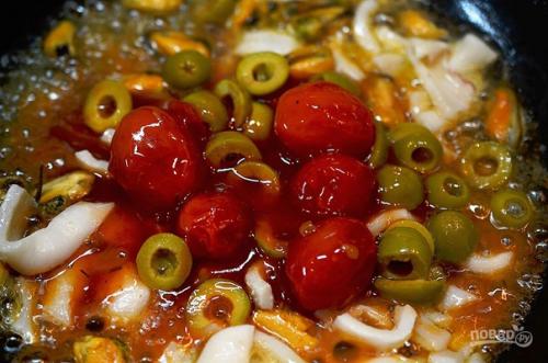 Пенне ригате с кальмарами и мидиями. 06 Пенне ригате с кальмарами и мидиями. 06