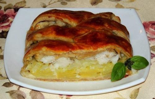 Рыбный пирог.  500 гр Филе белой рыбы.