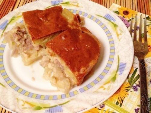 Мясной пирог за 15 минут. Мясной пирог за 15 минут.