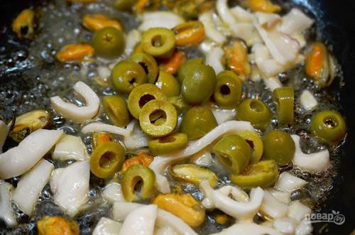 Пенне ригате с кальмарами и мидиями. 05 Пенне ригате с кальмарами и мидиями. 05