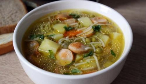 Быстрый суп с сосками.