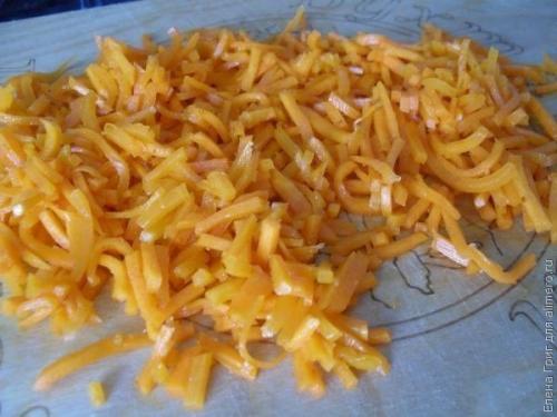 Тарталетки с корейской морковью и салями. 02