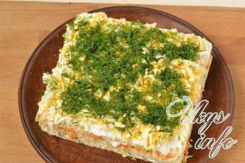 Закусочный торт.  Ингредиенты: 03