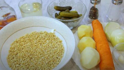 Рассольник с перловкой и солеными огурцами. 01 Рассольник с перловкой и солеными огурцами. 01