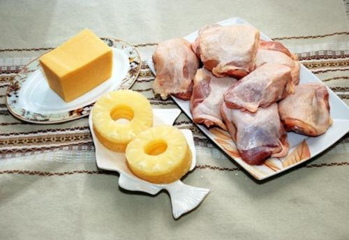 Курица с ананасом под сыром. 01 Курица с ананасом под сыром. 01