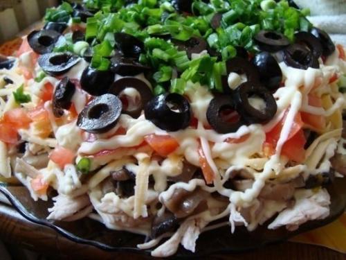 Салаты с куриным филе к новому году. 02 Салаты с куриным филе к новому году. 02
