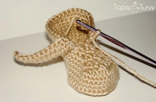 Мы вяжем пинетки крючком. 06 Мы вяжем пинетки крючком. 06