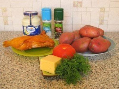 Фаршированный картофель. Ингредиенты: 01 Фаршированный картофель. Ингредиенты: 01