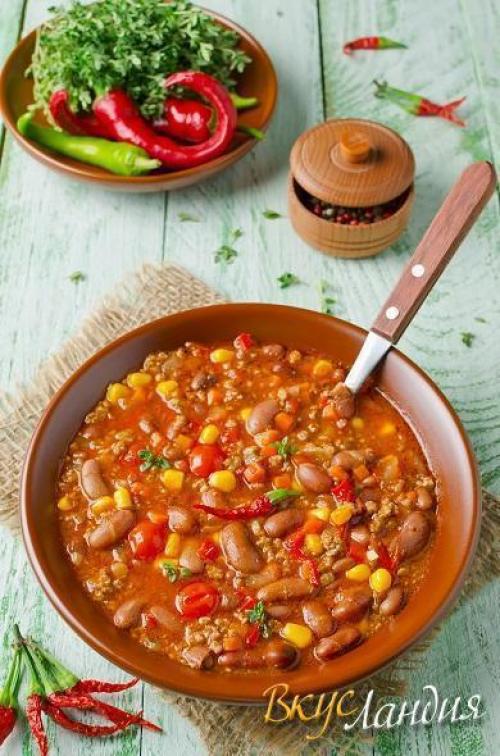 Мексиканский суп чили кон карне. 01 Мексиканский суп чили кон карне. 01