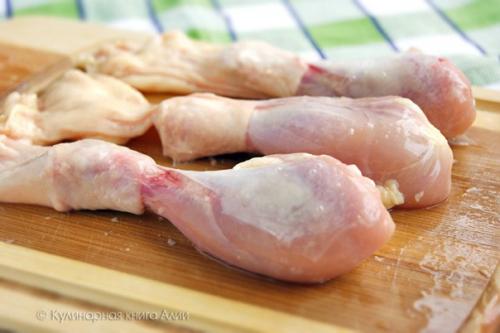 Куриные голени, фаршированные шампиньонами. 01 Куриные голени, фаршированные шампиньонами. 01