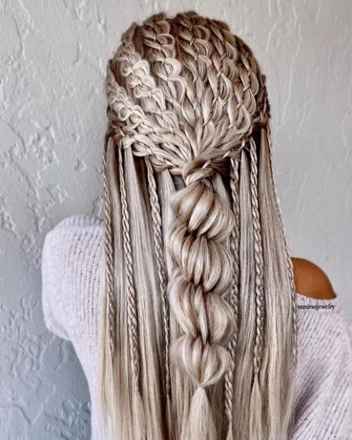 10 объёмных плетений на длинные волосы! 09