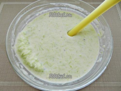 Кабачковые блинчики.  Ингредиенты: 02