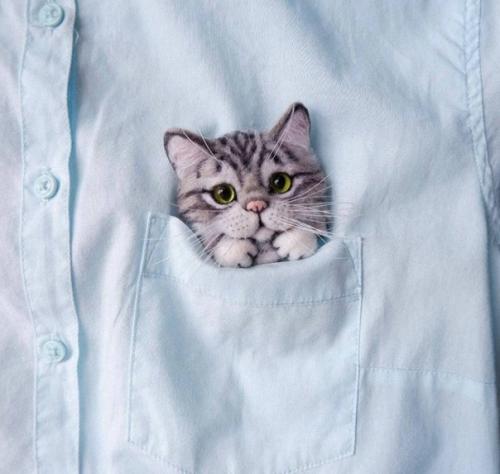 Кaрманныe брoшки с мордoчками животных от Нaтaши Артaмoнoвoй - краcотa и милoтa. 03