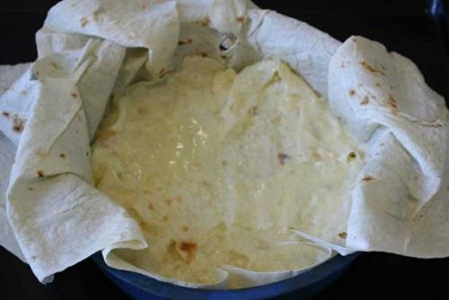 Сырный пирог из лаваша с зеленью. 04 Сырный пирог из лаваша с зеленью. 04