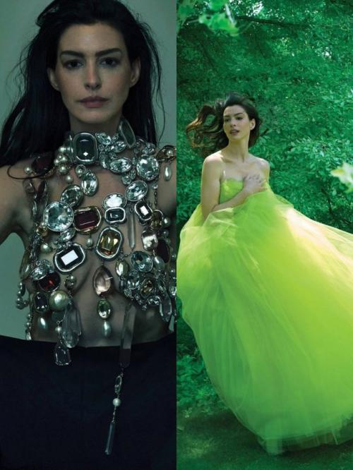 Богиня вне времени: шикарная 42-летняя богиня Энн хэтэуэй в новой фотосессии для журанала Vogue. 02