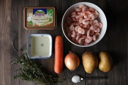 Сырный суп с креветками. 01 Сырный суп с креветками. 01