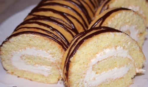 5 рецептов вкуснейших домашних бисквитных рулетов.