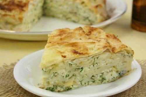Сырный пирог из лаваша с зеленью. 

