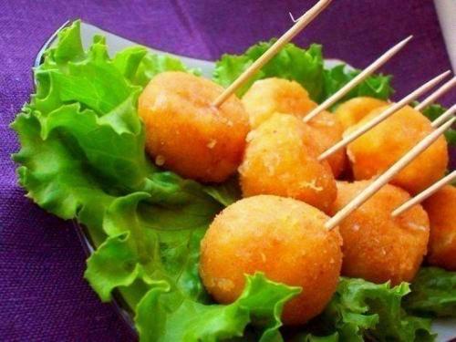 Сырные шарики жареные с чесноком?