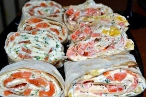 Закуска из лаваша - 13 вариантов начинки! Закуска из лаваша - 13 вариантов начинки!